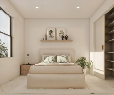 Cozy and large family bedroom inside the Xavi Model home